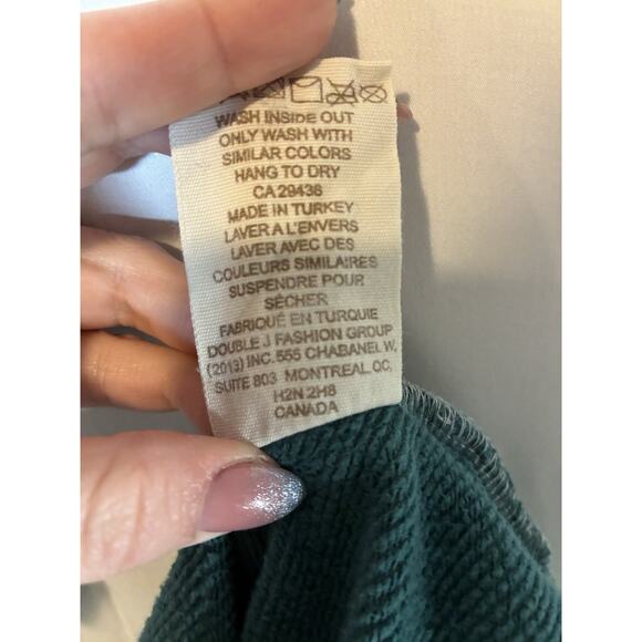 Wanakome Artemis Cowl Neck Hooded Sweatshirt Womens Sm Blue Colorblock Casual - Picture 6 of 7